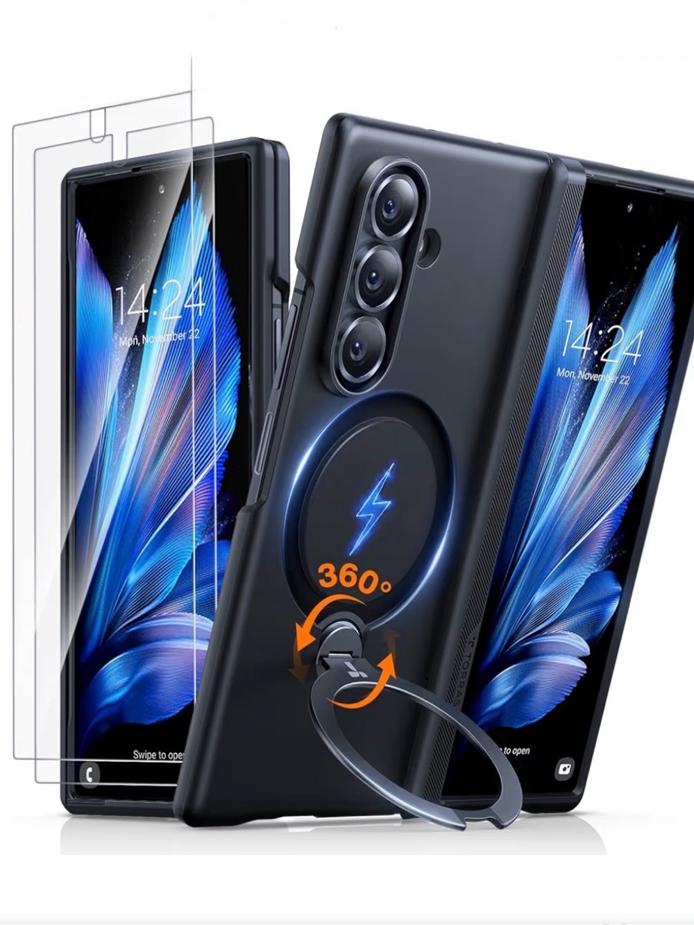TORRAS 360 Spin Magnetic Stand Case for Samsung Galaxy Z Fold 7. New.